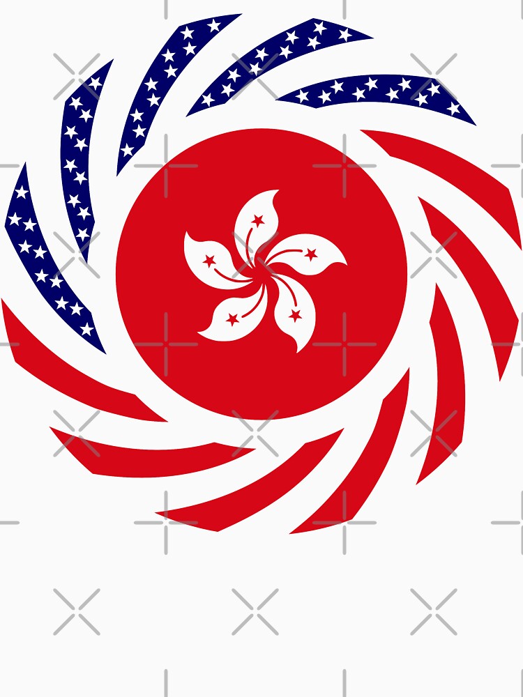Hong Kong American Multinational Patriot Flag Series by carbonfibreme