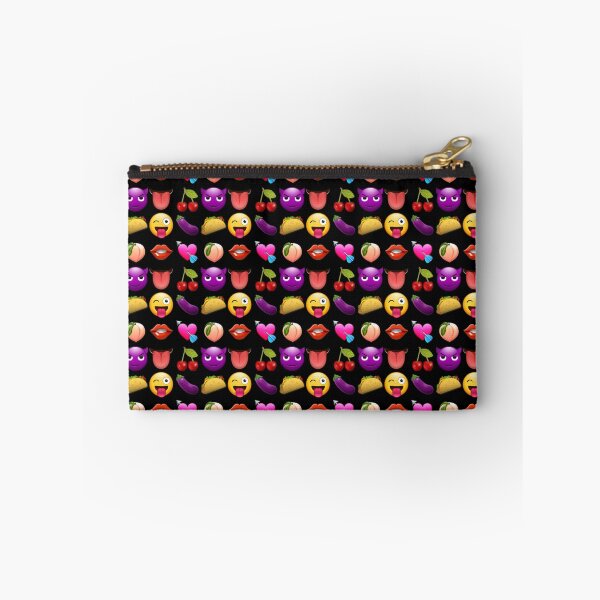 Item preview, Naughty emojis: eggplant,  taco, peach, lips, tongue, wink, horny devil, cherries designed and sold by nopemom.