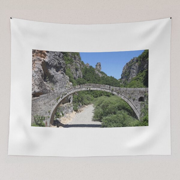 Item preview, kokkori old stone bridge landscape Zagoria Greece designed and sold by goceris.