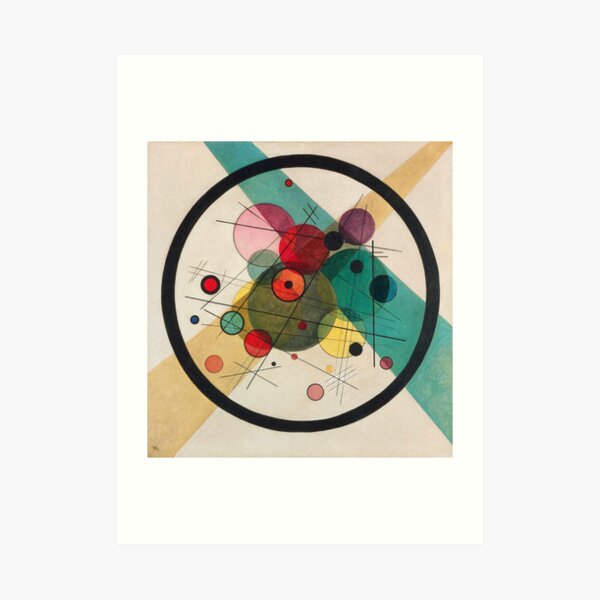 Circulos en un circulo 1923 Lámina artística
