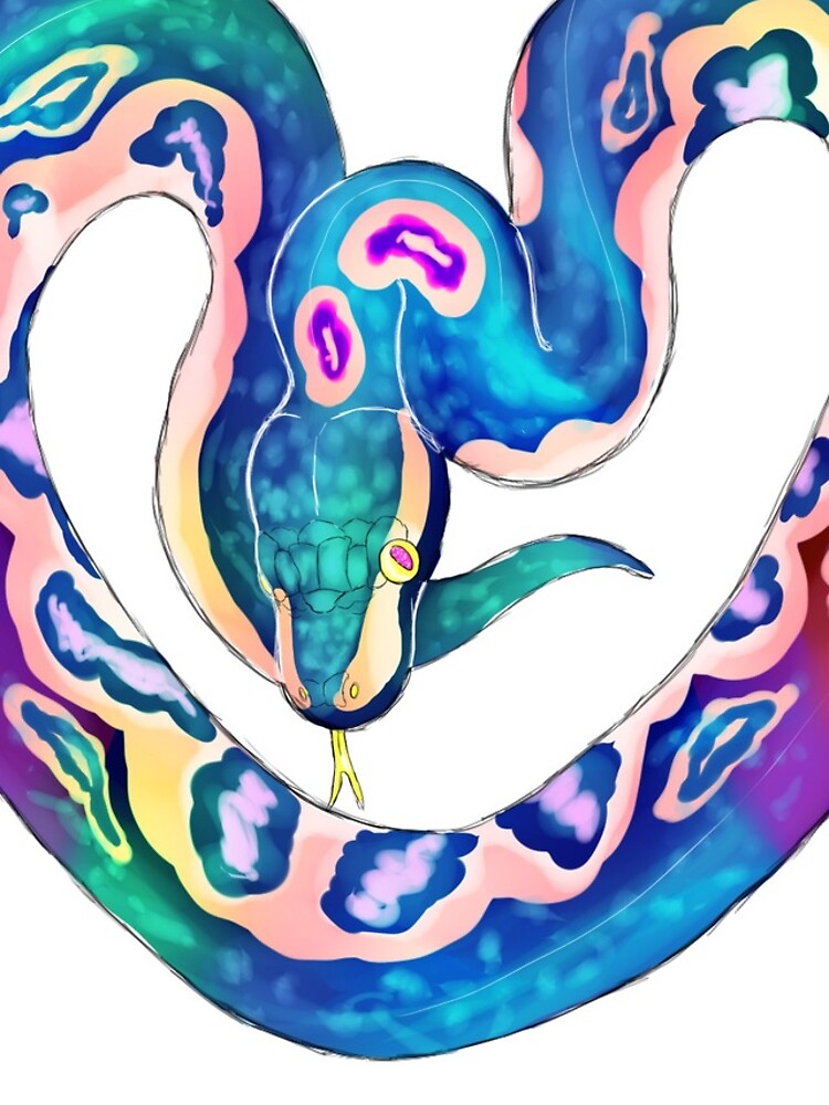 Thumbnail 4 of 4, iPhone Case, Messy Ball Python Heart designed and sold by VantaRay.