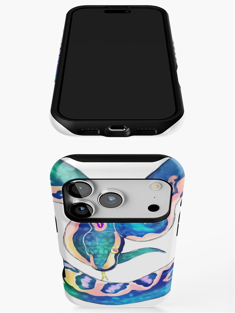 Thumbnail 3 of 4, iPhone Case, Messy Ball Python Heart designed and sold by VantaRay.