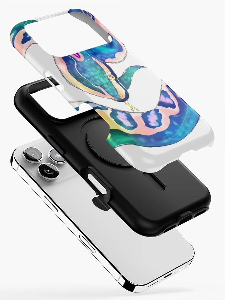 Thumbnail 2 of 4, iPhone Case, Messy Ball Python Heart designed and sold by VantaRay.