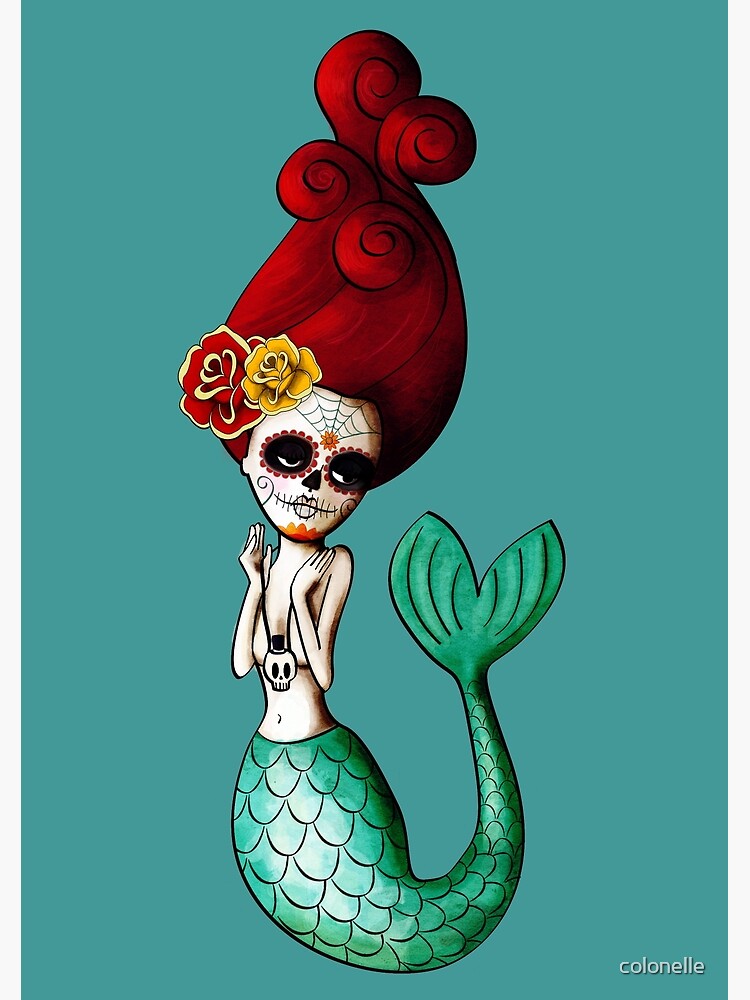 El Dia de Los Muertos Mermaid by colonelle