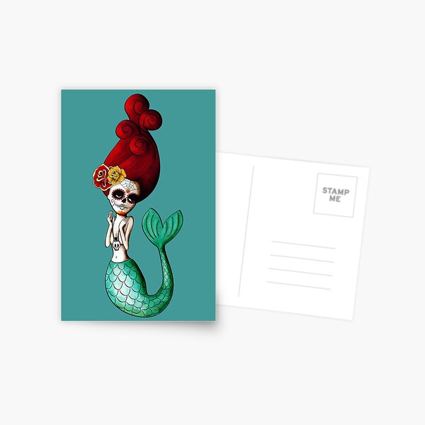 Item preview, El Dia de Los Muertos Mermaid designed and sold by colonelle.