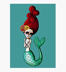 El Dia de Los Muertos Mermaid Photographic Print