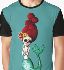 El Dia de Los Muertos Mermaid Graphic T-Shirt
