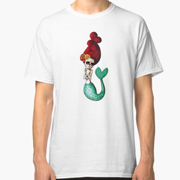 El Dia de Los Muertos Mermaid Classic T-Shirt