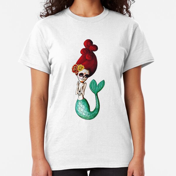 El Dia de Los Muertos Mermaid Classic T-Shirt