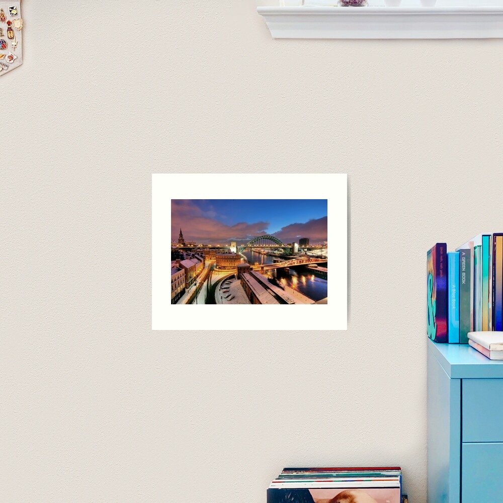 Newcastle in winter Art Print