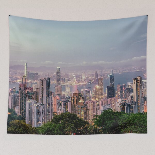 Item preview, Hongkong sunset 2 designed and sold by hraunphoto.