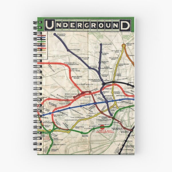 Item preview, Vintage Map - London Tube - 1908 designed and sold by imageresource.