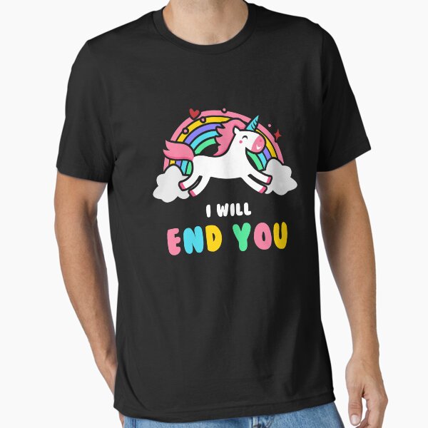 Item preview, Camisa divertida del arco iris del unicornio - te terminaré designed and sold by TeeMonsters.