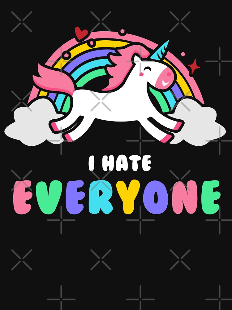 I Hate Everyone Unicorn Shirt Essential T Shirt For Sale By