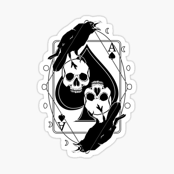 Ravens, Skulls and the Ace of Spades Sticker
