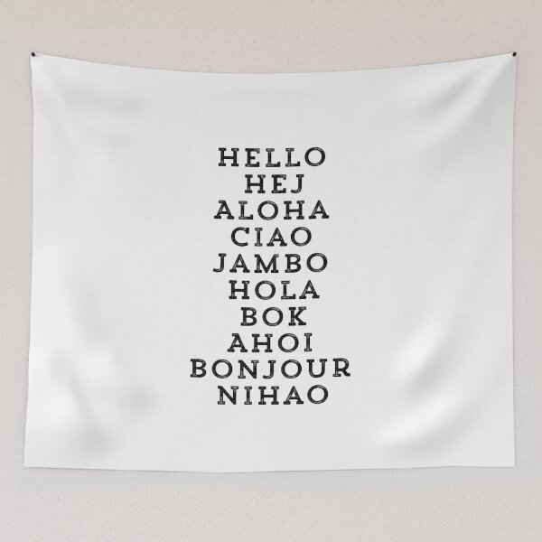 Item preview, Hello Languages Word Typo Shirt Gift designed and sold by beautifulshirts.