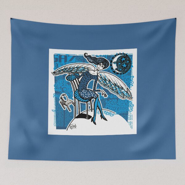 Item preview, Blue Angel in a chair designed and sold by GaleriaLILU.