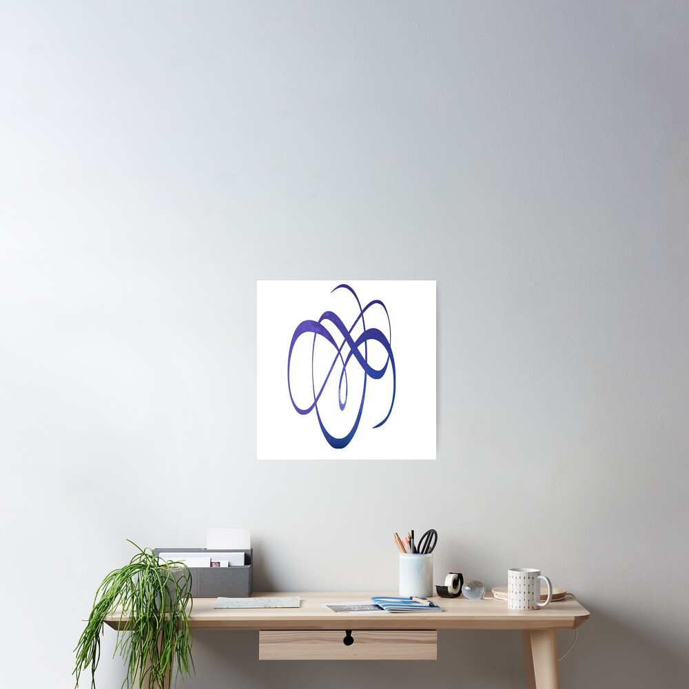 Blue Swirl Poster by Len-Stanley Yesh - Fine Art America