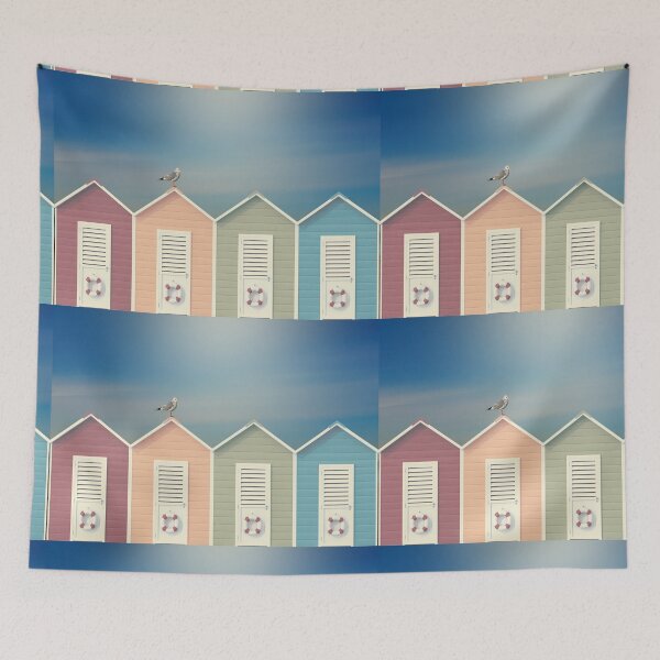 Item preview, pastel coloured beach huts designed and sold by chrissiexxx68.