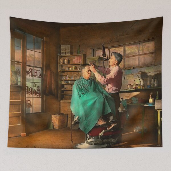 Artikelvorschau, Friseur - JH Parham Friseur und Notar 1941 entworfen und verkauft von Mike Savad Photography.