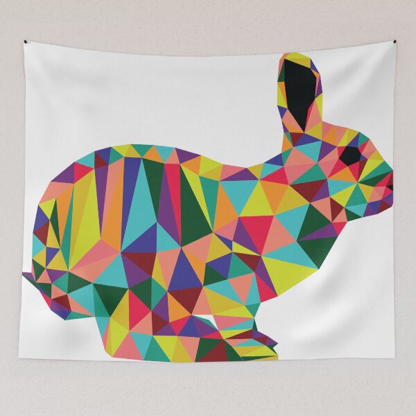 Item preview, Colorful Rabbit Geometric Art designed and sold by Rainbow Wild Child.