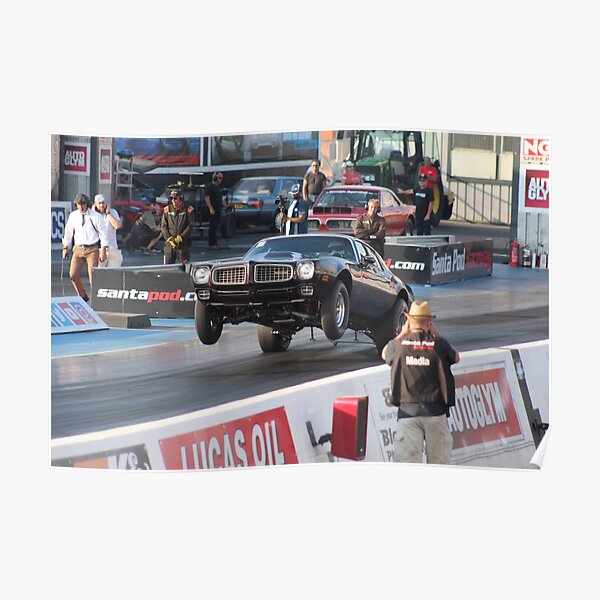 Drag Racing Wheelie Poster