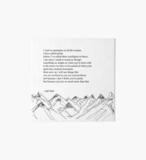 Wise words Quotes for women Art Board