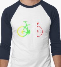 Bike Tour de France Jerseys (Vertical) (Big) Men's Baseball ¾ T-Shirt