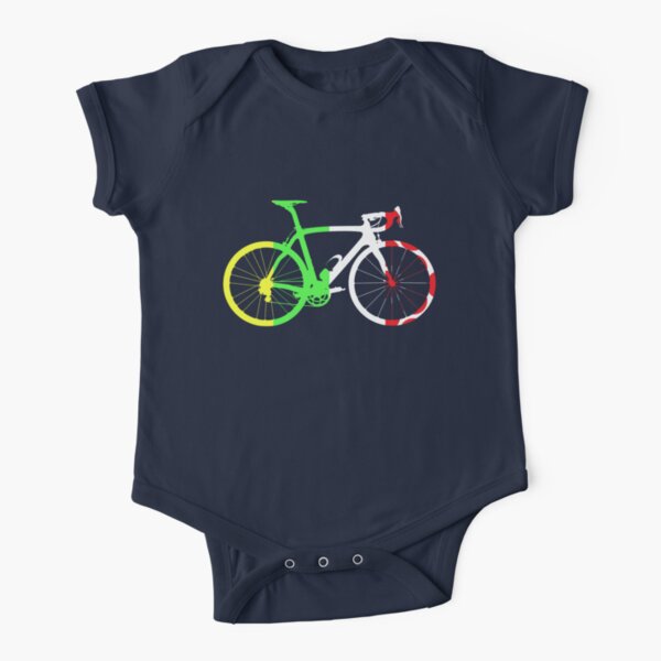 Bike Tour de France Jerseys (Vertical) (Big) Short Sleeve Baby One-Piece