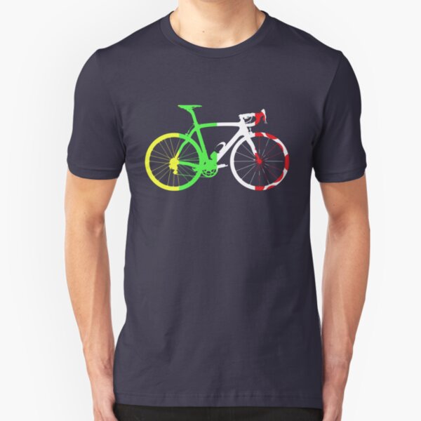 Bike Tour de France Jerseys (Vertical) (Big) Slim Fit T-Shirt