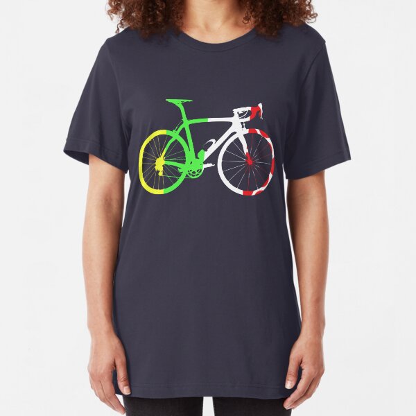 Bike Tour de France Jerseys (Vertical) (Big) Slim Fit T-Shirt