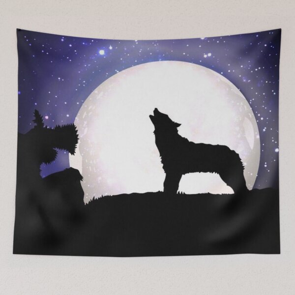 Item preview, Wolf Howling to the Moon designed and sold by ExpressionArts.
