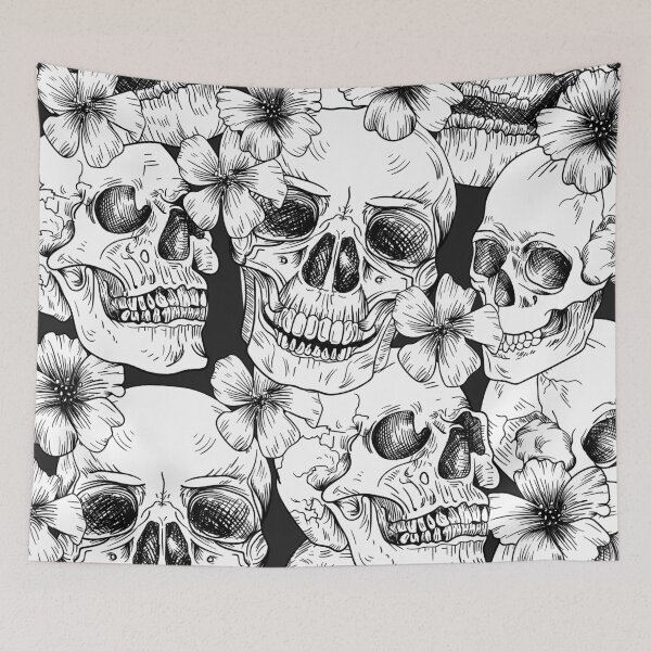 Item preview, Skull and Flowers designed and sold by Sandwhit.