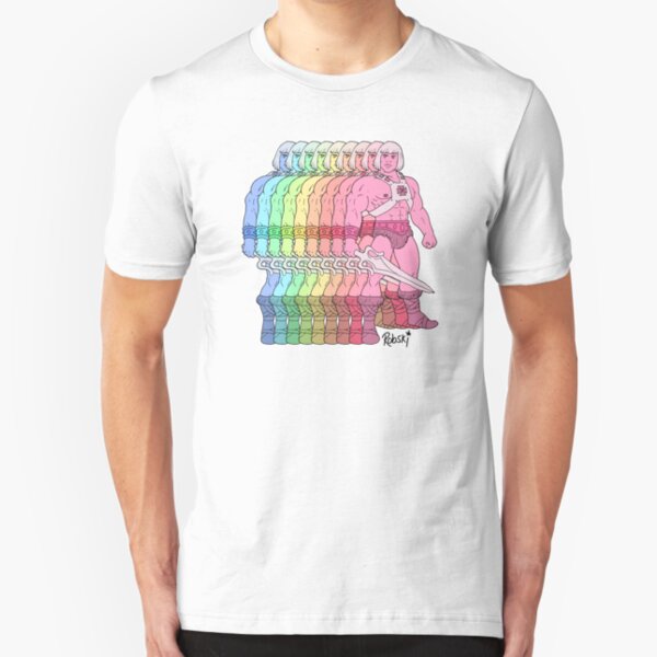 80's Rainbow Heman - I have the power! Slim Fit T-Shirt