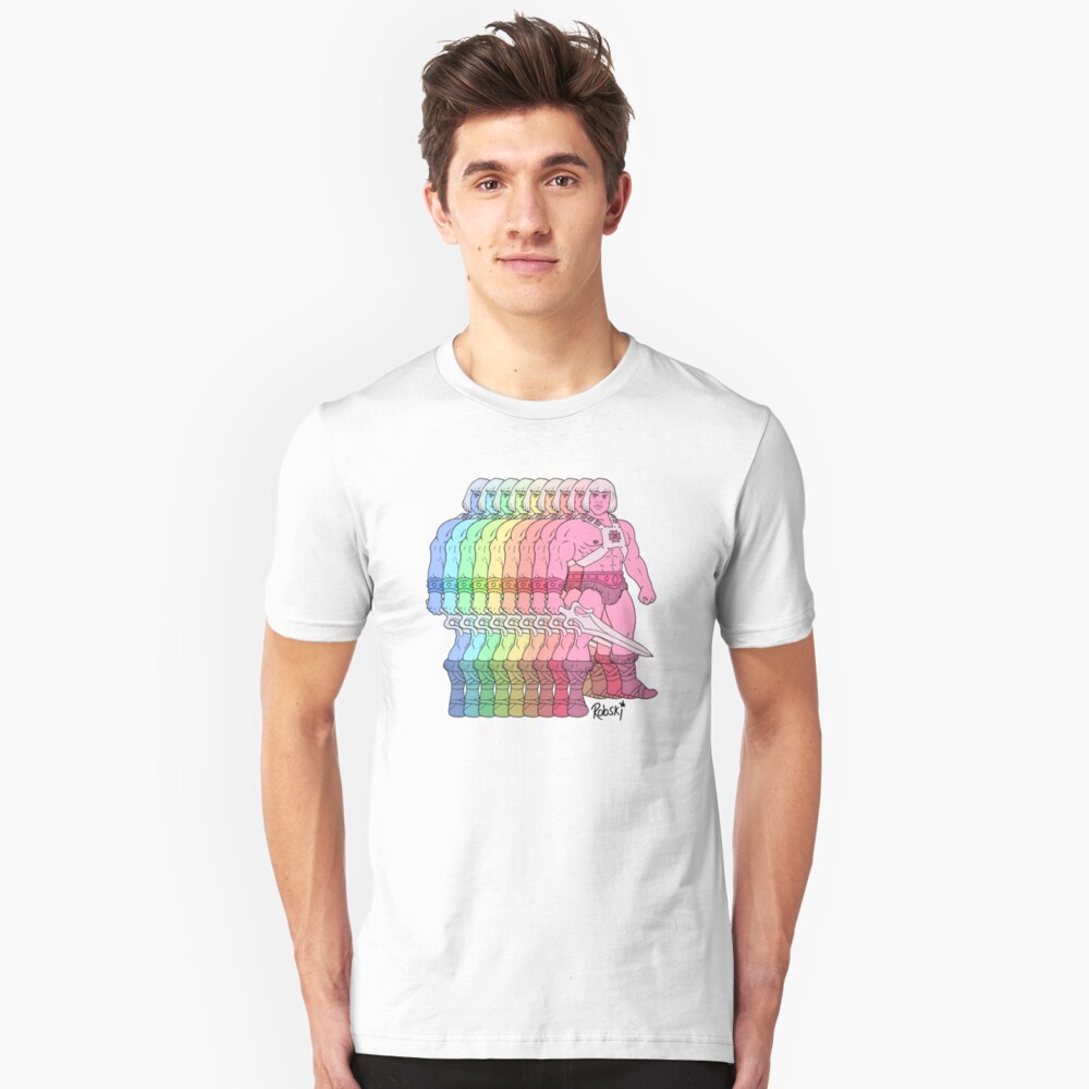 80's Rainbow Heman - I have the power! Slim Fit T-Shirt