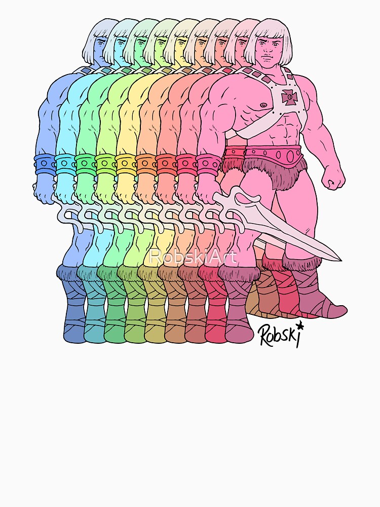 80's Rainbow Heman - I have the power! by RobskiArt