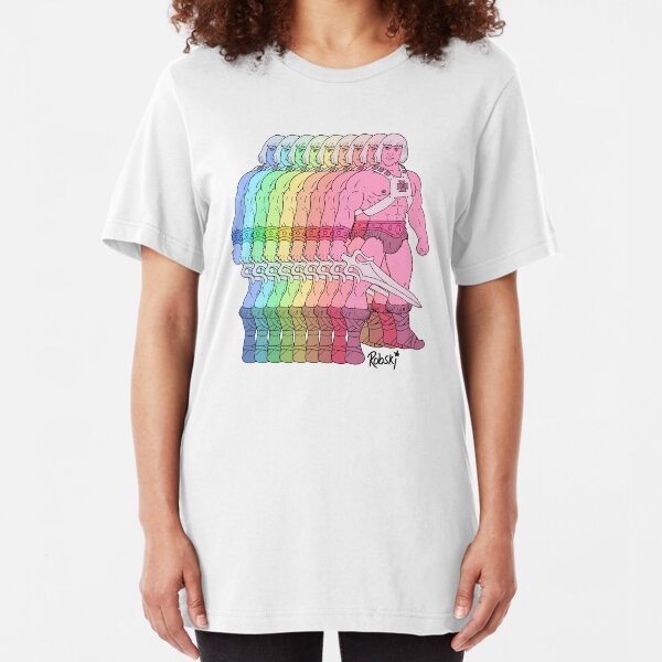 80's Rainbow Heman - I have the power! Slim Fit T-Shirt