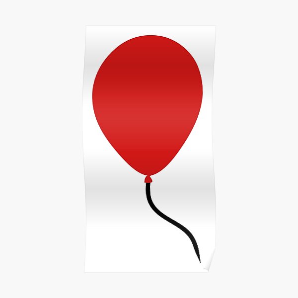 "Red Balloon Emoji" Poster by AaronIsBack Redbubble