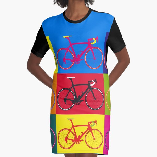 Bike Andy Warhol Pop Art Graphic T-Shirt Dress