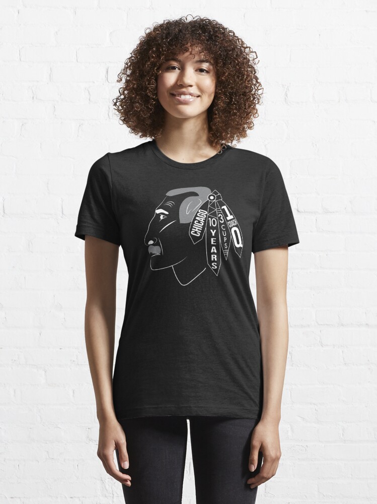 Chicago Blackhawks Ladies Jersey V-Neck T-Shirt Head Logo
