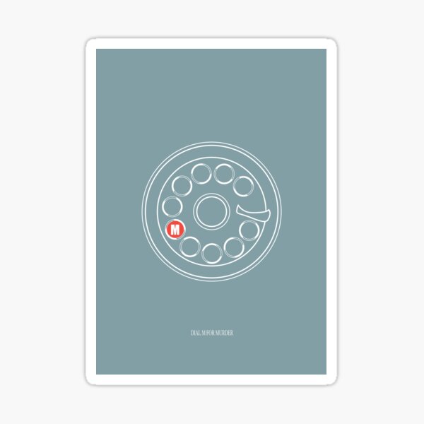 Dial M for Murder - Alternative Movie Poster Sticker