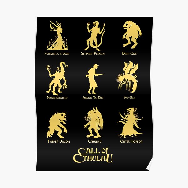 Call of Cthulhu - Know Your Monsters Poster