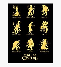Call of Cthulu - Know Your Monsters Photographic Print