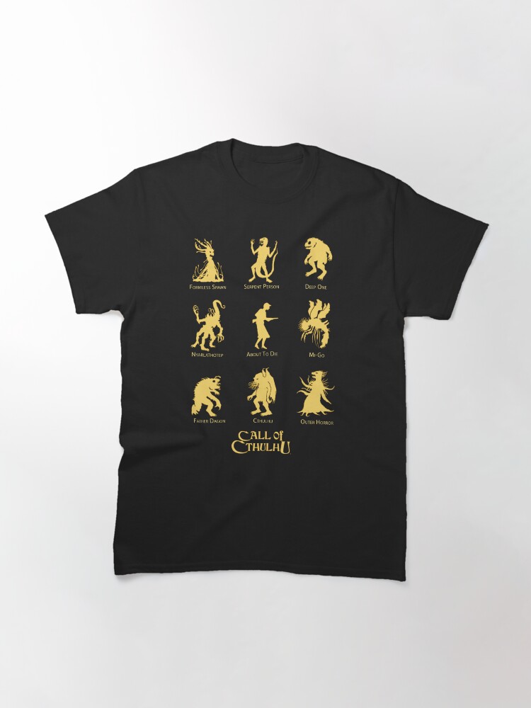 Alternate view of Call of Cthulhu - Know Your Monsters Classic T-Shirt