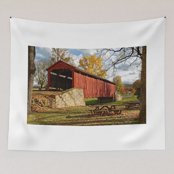 Item preview, Covered Bridge in Lancaster County designed and sold by Delmas Lehman.