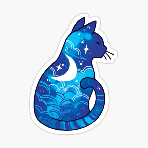 Moon Spirit Cat  Sticker