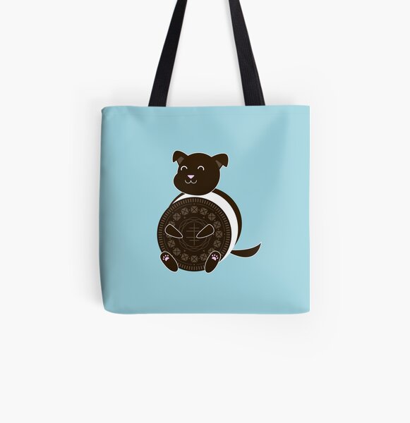 Oreo Puppy All Over Print Tote Bag