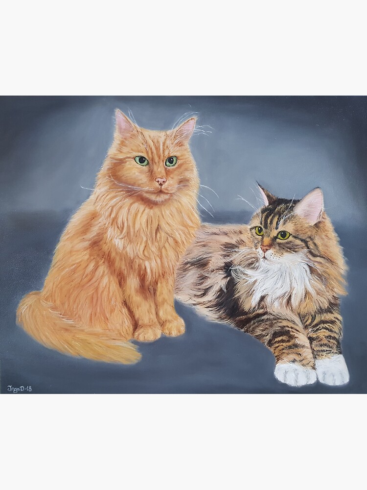 "Cat siblings" Sticker for Sale by Kunstner74 Redbubble