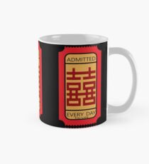Symbol des doppelten Glücks in chinesischen Feng Shui-Symbolen, um Glück zu bringen Für viel Glück und Wohlstand. Tasse (Standard)