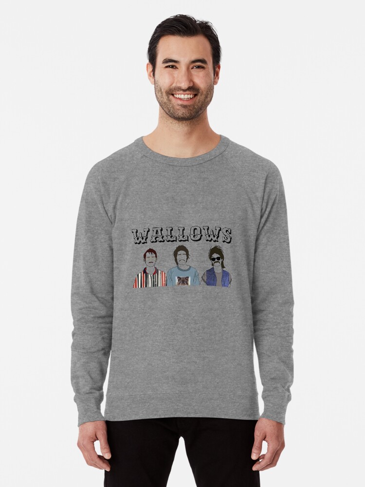 Wallows With Mustache Lightweight Sweatshirt By Zentitonic